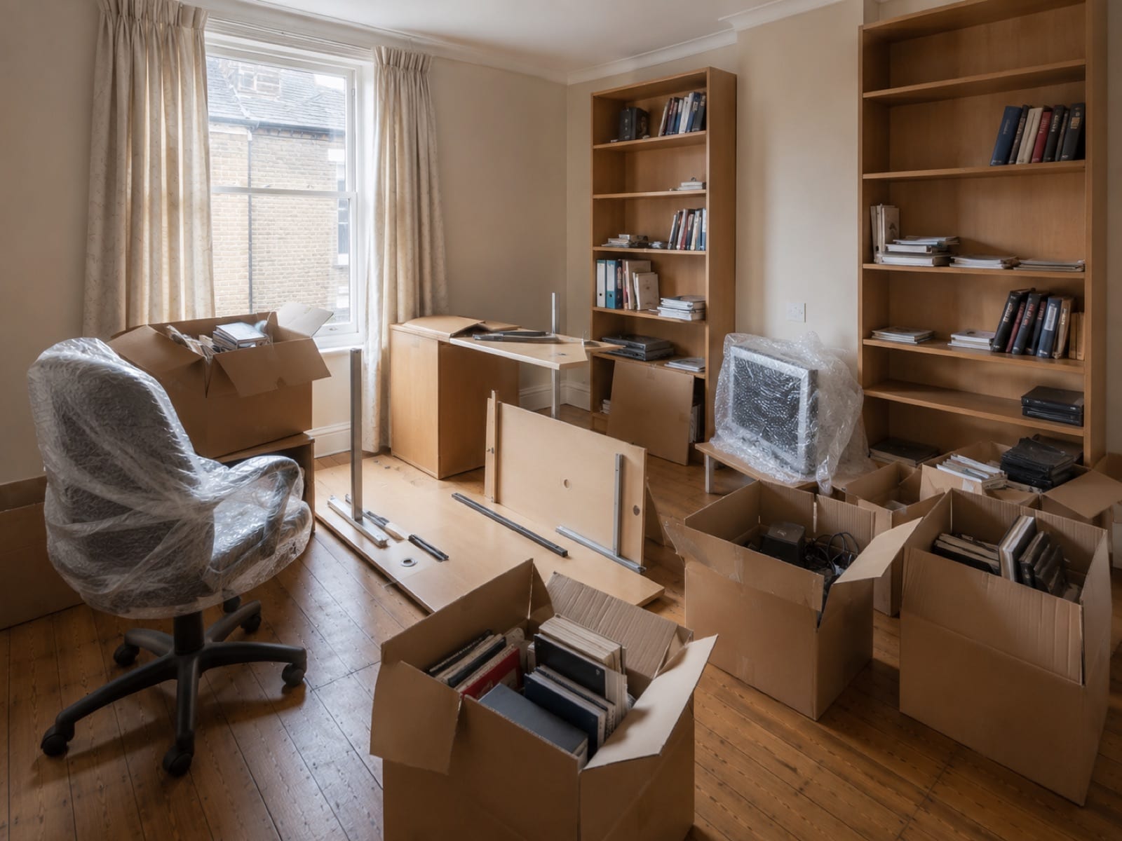 View the Home office move before and after comparison